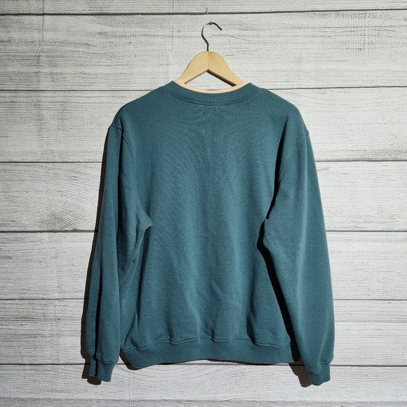 Vintage Baxter and Wells Teal Embroidered Sweatshirt Size XL - Picture 5 of 7
